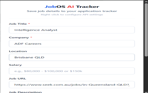JobOS Job Tracker screenshot 1
