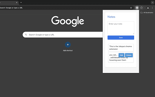 Jotspot screenshot 1