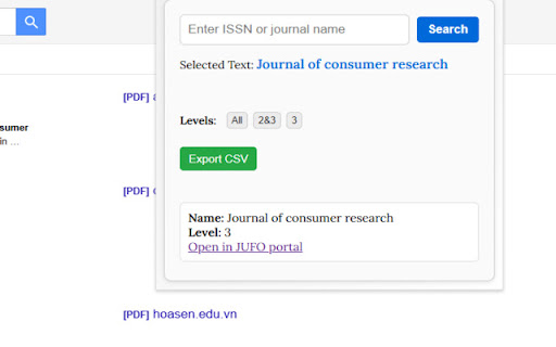 JUFO Quick Check screenshot 1