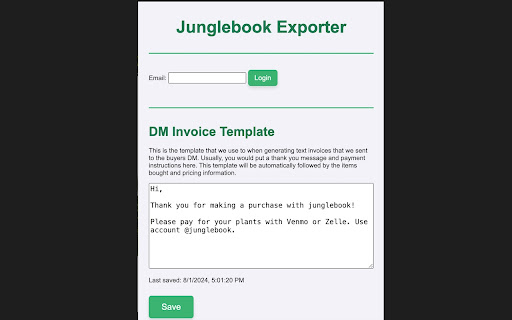 Junglebook Exporter screenshot 1
