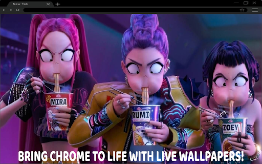 K-Pop Demon Hunters Noodle Time Live Wallpaper screenshot 1