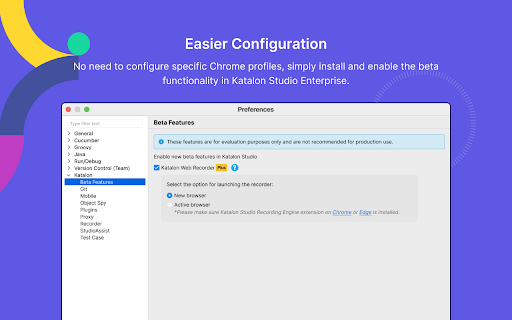 Katalon Studio Recording Engine screenshot 1