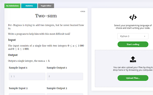 Kattis UI Fix screenshot 1