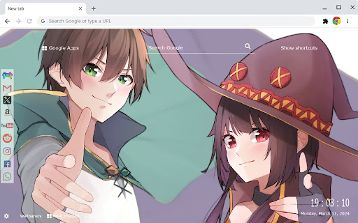 Kazuma Satou Wallpapers New Tab by Gameograf screenshot 1