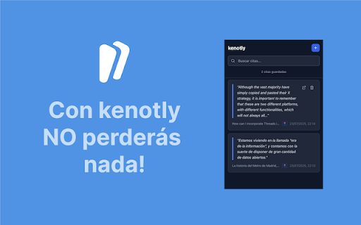 Kenotly - Web Quote Saver screenshot 1