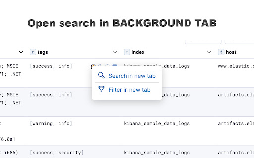 KibanaQuickTabs screenshot 1