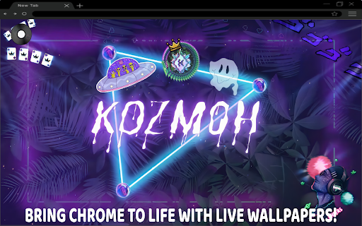 Kozmoh Neon Tropics Live Wallpaper screenshot 1