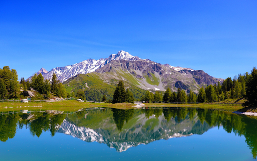 lakes, mountains, blue clouds screenshot 1