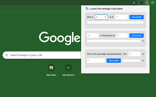 Lanos Percentage Calculator screenshot 1