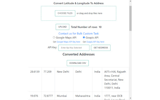 Lat Long to Address Bulk Converter screenshot 1
