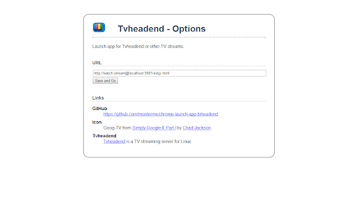 Launch App - Tvheadend screenshot 1