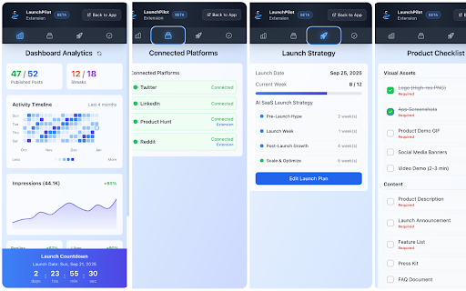 LaunchPilot: Build in public and launch on automation screenshot 1