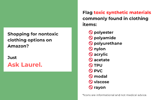 Laurel - Filter Out Synthetic Clothing Materials on Amazon screenshot 1