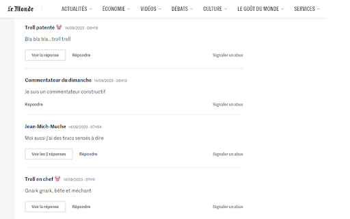 Le Monde comment clowns screenshot 1