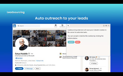 Leadsourcing screenshot 1