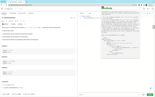 LeetBuddy screenshot 1