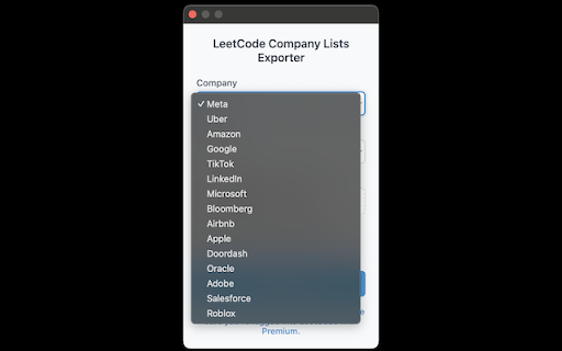 LeetCode Company Lists Exporter screenshot 1