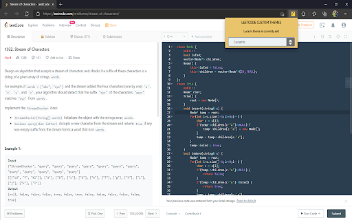Leetcode Custom Themes screenshot 1