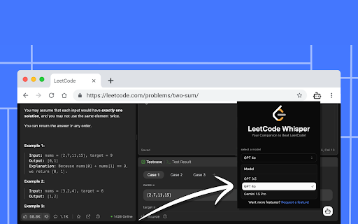 LeetCode Whisper screenshot 1
