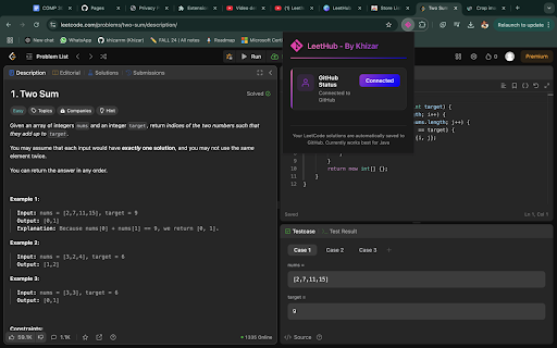 LeetHub screenshot 1