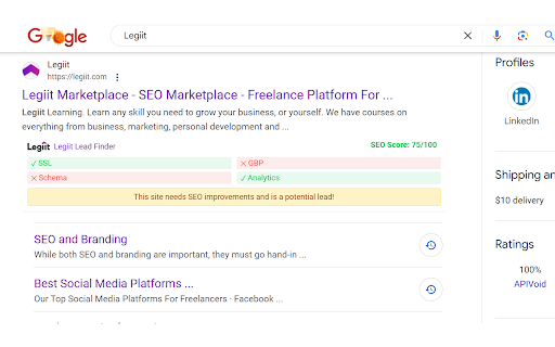 Legiit Lead Finder screenshot 1