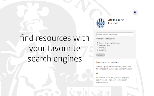 Leiden Search Assistant screenshot 1