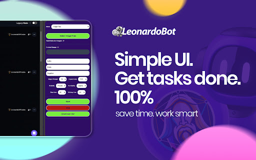 Leonardobot: Leonardo Automation Bulk Image and Title Keyword Generator screenshot 1