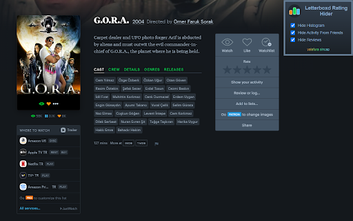Letterboxd Rating Hider screenshot 1