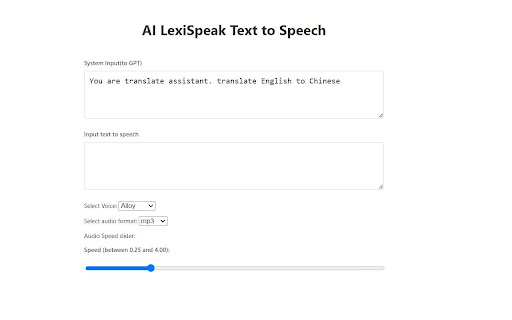 LexiSpeak Extensions screenshot 1