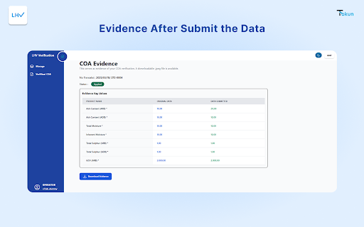 LHV Form Verification screenshot 1