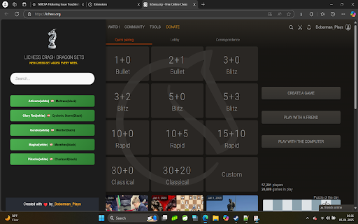 Lichess X Crash Dragon Sets screenshot 1