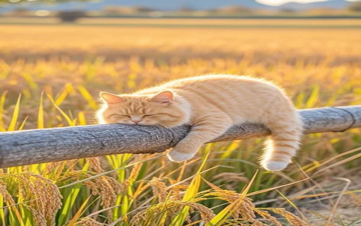 Light orange tabby cat wallpaper screenshot 1