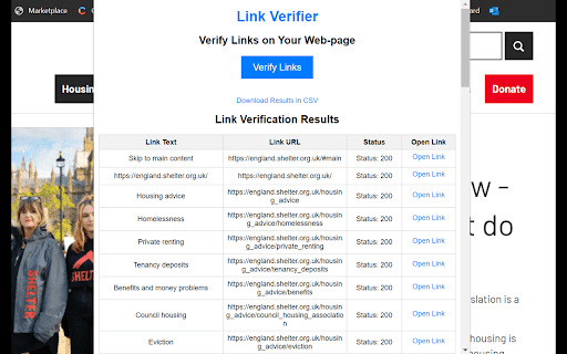 Link Verifier screenshot 1