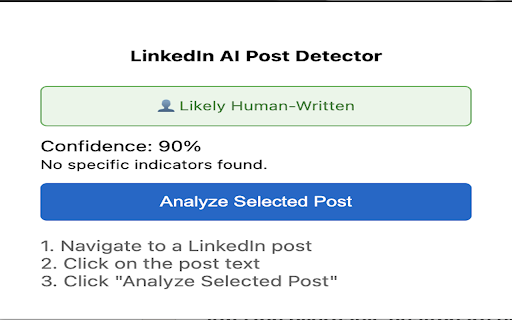 LinkedIn AI Post Analyzer screenshot 1