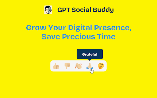 LinkedIn comments via ChatGPT, GPTSocialBuddy screenshot 1