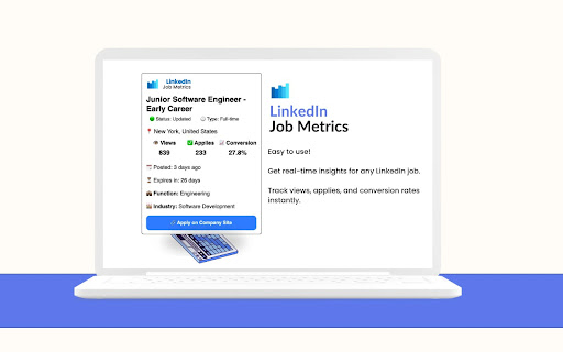 LinkedIn Job Metrics screenshot 1