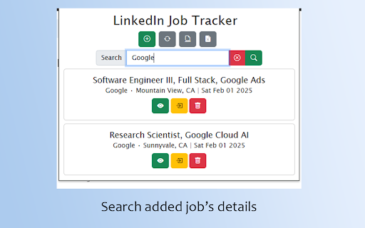 LinkedIn Job Tracker screenshot 1
