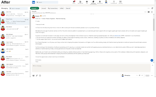 LinkedIn Messaging Full Screen screenshot 1