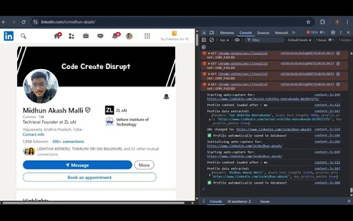 LinkedIn™ Profile Auto-Capture screenshot 1