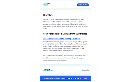 LinkSkimmr screenshot 1