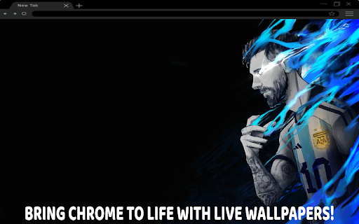 Lionel Messi Blue Theme Live Wallpaper screenshot 1