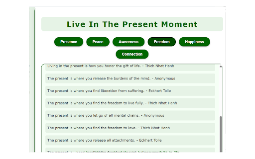 Live in the Present Moment screenshot 1