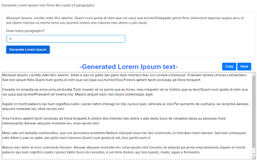 Lorem Ipsum Generator screenshot 1