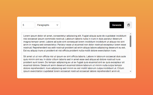 Lorem Ipsum Generator screenshot 1