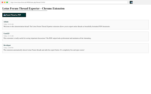 Lotus Forum Thread Exporter screenshot 1