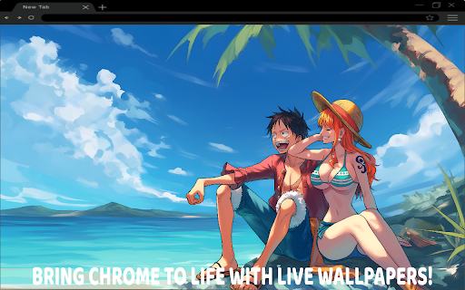 Luffy & Nami Tropical Island Vacation Live Wallpaper screenshot 1