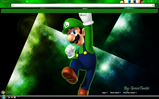 Luigi theme screenshot 1