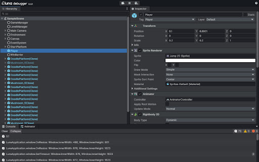 Luna Debugger screenshot 1