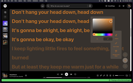 Lyrics for Spotify screenshot 1