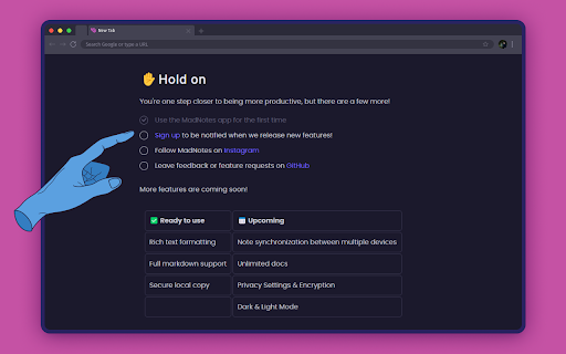 MadNotes screenshot 1